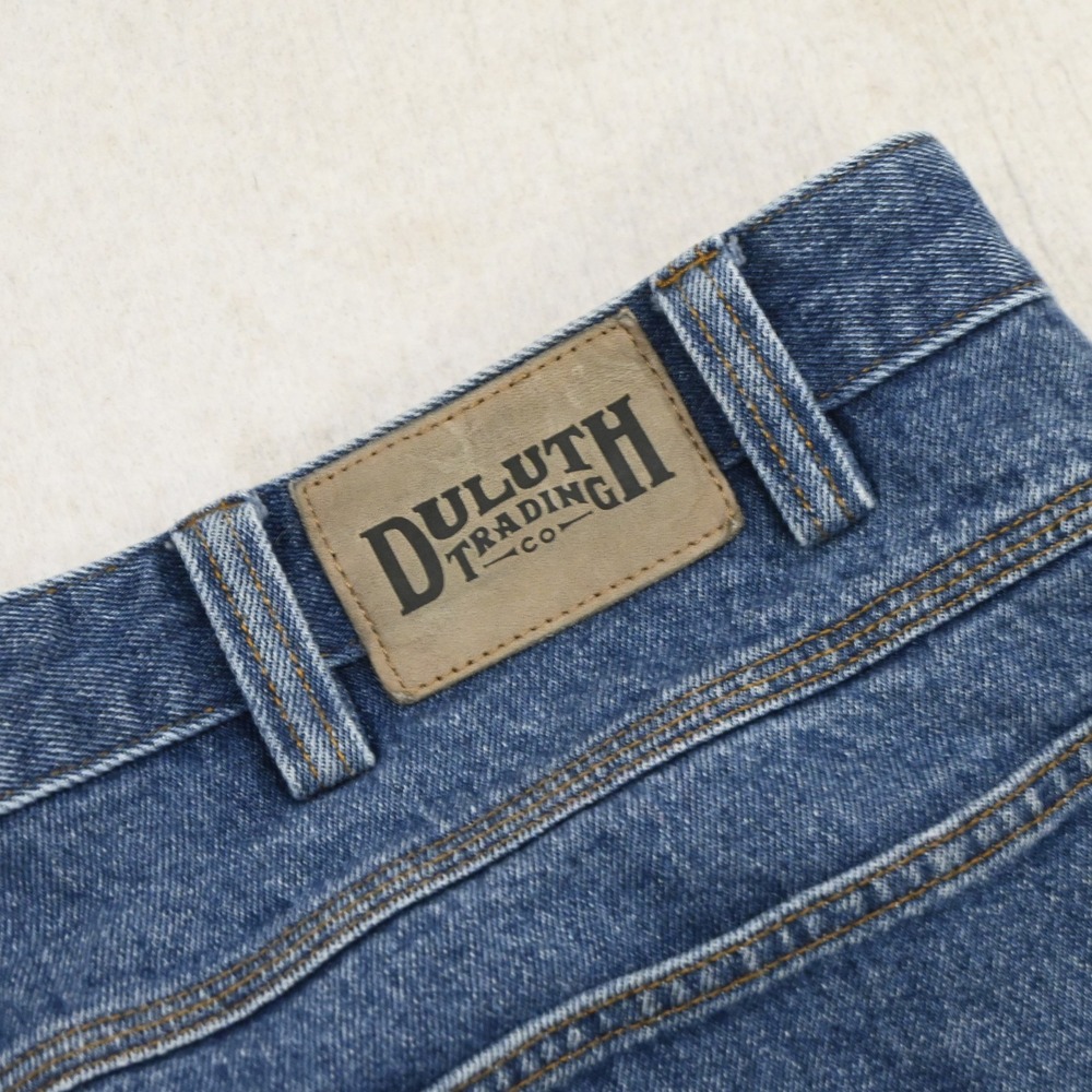 Duluth Trading Co Jeans Mens 44x34 Blue‎ Straight Leg Heavyweight Denim Workwear